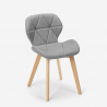 Nordic design chair in wood and fabric for kitchen bar restaurant Whale Price