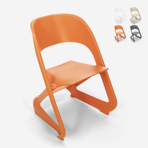 Stackable plastic chair with modern design for bars, parties and public events Nest Promotion