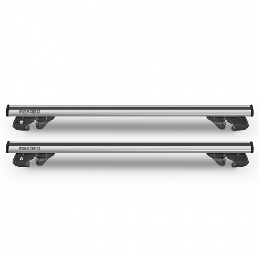Menabò Jackson XL Silver Universal Roof Bars for Raised Rails Promotion