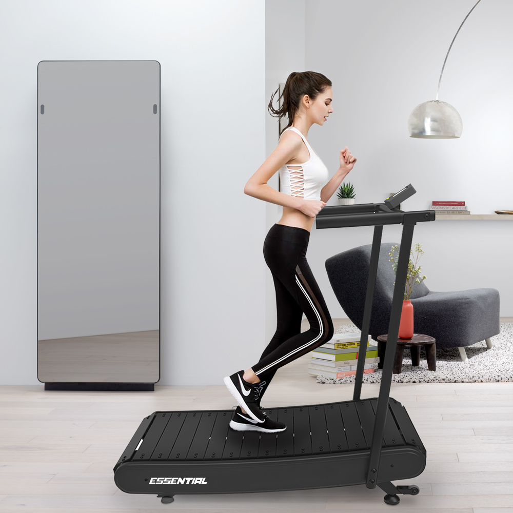 magnetic folding curved treadmill home gym ESSENTIAL