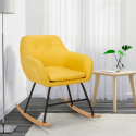 Rocking chair modern design patchwork fabric Woodpecker Bulk Discounts