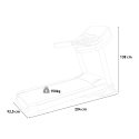 Professional foldable electric treadmill cushioned inclination bluetooth Randor Measures