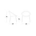 Modern design chairs for garden bar kitchen restaurant Scab Bon Bon Sale