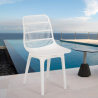 Modern polypropylene chair for kitchen, cafe, restaurant and garden Bluetit Measures