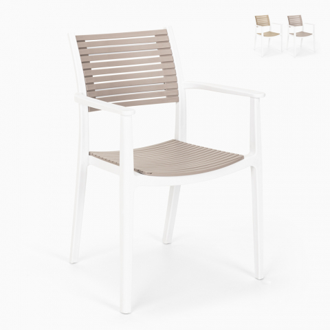 Design chair in polypropylene for outdoor kitchen cafè restaurant Orion Promotion