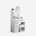 Make-up station round mirror stool bedroom cabinet Babette Choice Of