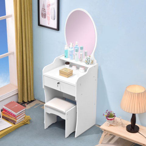 Make-up station make-up cabinet mirror stool bedroom Katrina Promotion