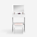 Space-saving make-up station makeup cabinet mirror stool Olivia Offers