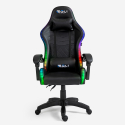Gaming chair LED RGB ergonomic office lumbar cushion headrest The Horde Sale