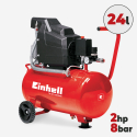 Portable electric air compressor 8 bar 24 litres 1500W 2HP oil Einhell On Sale