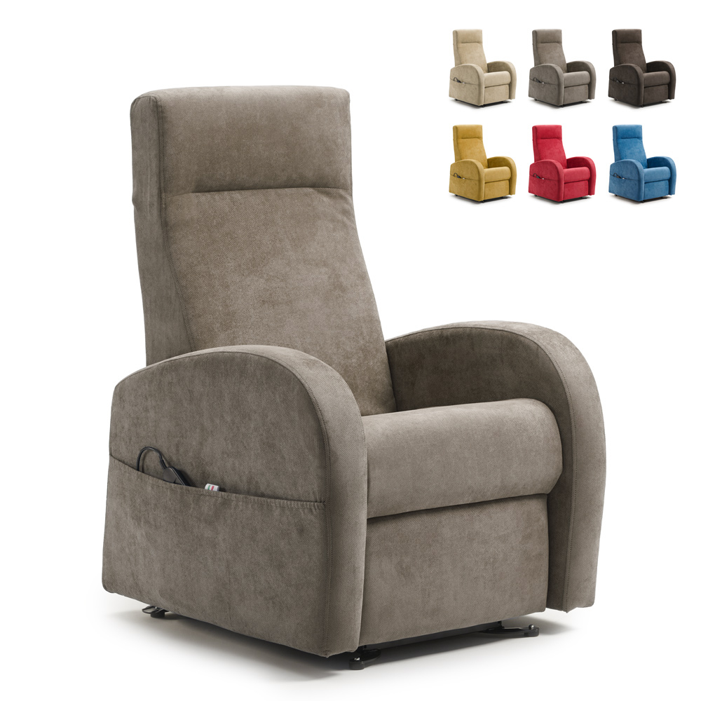 Relax armchair lift system adjustable headrest 2 motors roller system Matilde