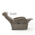 Relax armchair lift system adjustable headrest 2 motors roller system Matilde Discounts