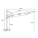 Garden Cantilever Parasol with Fully Adjustable Shade Square 3x3 Canopy Vienna Characteristics