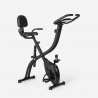 Room-saving folding exercise bike 2in1 fitness backrest sensors Conseres Sale