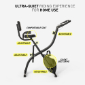 Room-saving folding exercise bike 2in1 fitness backrest sensors Conseres Catalog