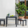 Outdoor garden lounge set polypropylene table 2 benches Progarden Papua Discounts