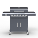 Stainless steel BBQ gas barbecue 6+1 burners shelves Creola Fr Offers