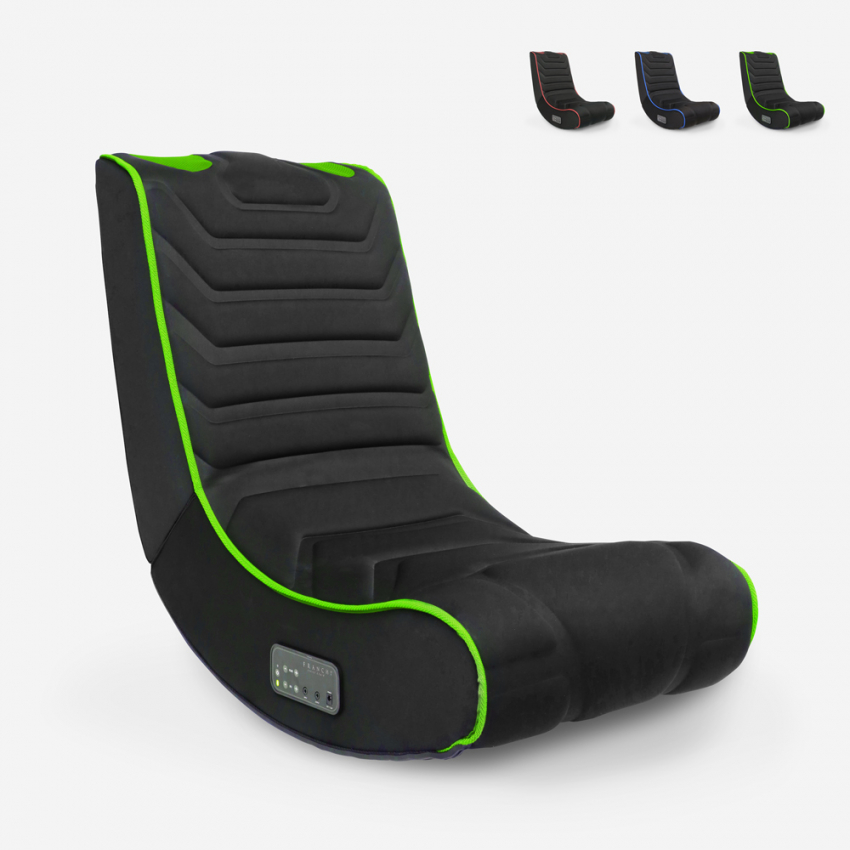 Floor Rockers ergonomic gaming chair with Bluetooth music speakers Dragon On Sale