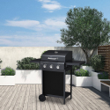 Stainless steel BBQ gas barbecue 3 burners folding shelves Romesco On Sale