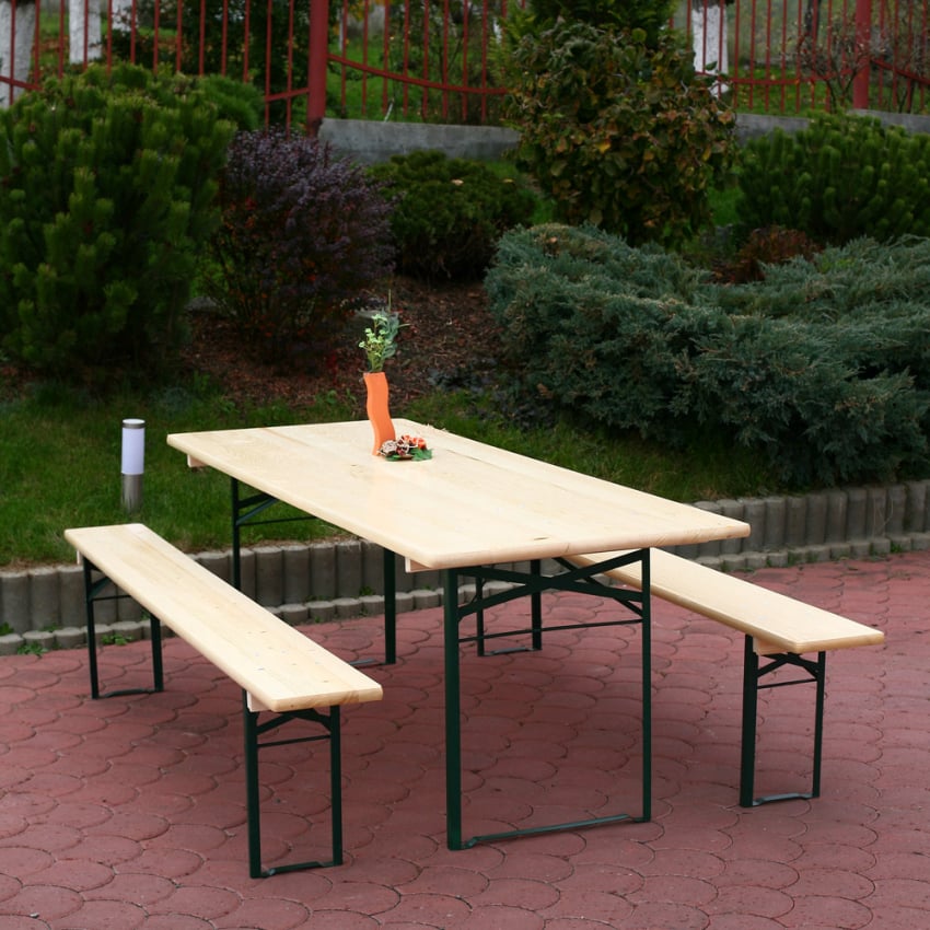 Brewery Set 2 Benches Table Oletan