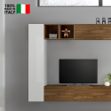 Modern design living room TV stand white wood Infinity 104 On Sale