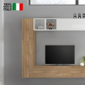 Modern design living room TV stand light wood white Infinity 104 On Sale