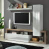 Modern living room TV cabinet wall unit glossy white wood Hamburg Promotion