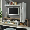 Modern living room TV cabinet wall unit glossy white wood Hamburg Offers