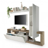 Modern living room TV cabinet wall unit glossy white wood Hamburg Sale