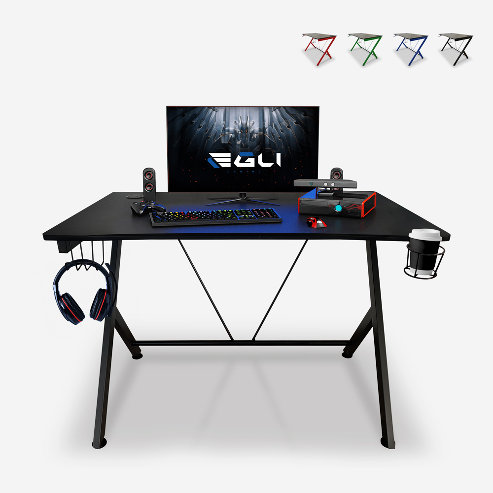 Trust In Game Ergonomic Pc Gaming Desk With Cable Management And Headset Holder