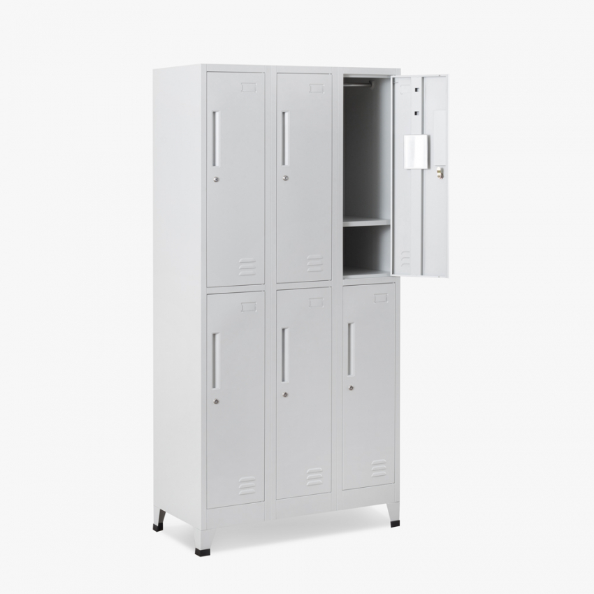 Lockers with 6 compartments 90x45 H180 with locks Etna Light Promotion