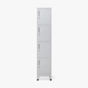 Metal column cabinet 38x45 H190 4 compartments with lock Stromboli Light Sale