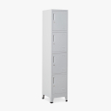 Metal column cabinet 38x45 H190 4 compartments with lock Stromboli Light Offers