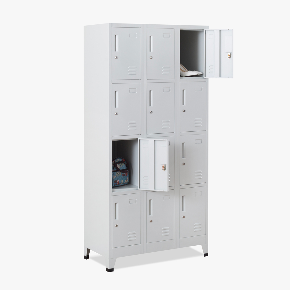 Metal locker with 12 compartments for dressing room 90x45 H190 with lock Krakatoa Light