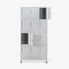 Metal locker with 12 compartments for dressing room 90x45 H190 with lock Krakatoa Light Sale