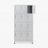 Metal locker with 12 compartments for dressing room 90x45 H190 with lock Krakatoa Light Discounts