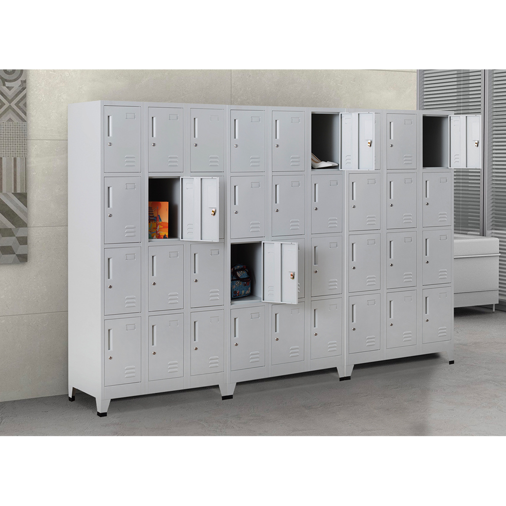 Metal Locker With 12 Compartments For Dressing Room 90x45 H190 With Lock Krakatoa Light