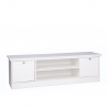 Low TV stand in rustic white design 160cm Spinle Offers
