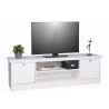 Low TV stand in rustic white design 160cm Spinle Sale