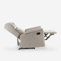 Manual recliner relax armchair with footrest in Hope fabric Characteristics
