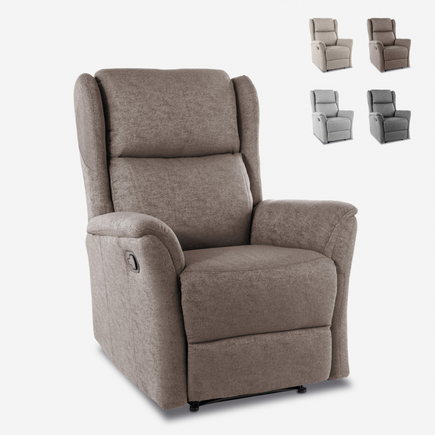 Hope Manual Reclining Fabric Armchair with Footrest 