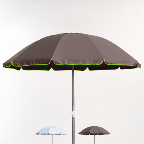 220cm Aluminium Beach Umbrella With UPF 158+ uv Protection Roma Fluo Promotion