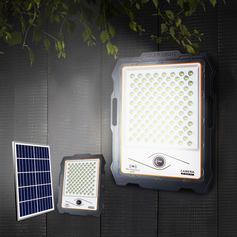 Conspicio L Wi-Fi LED Floodlight with Camera, 300W Solar Panel, 3000 Lumens