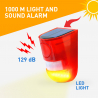 LED light flashing siren Solar Power Burglar Alarm Detector Discounts