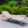 Set of 2 Seychelles aluminium folding beach and garden sun loungers On Sale