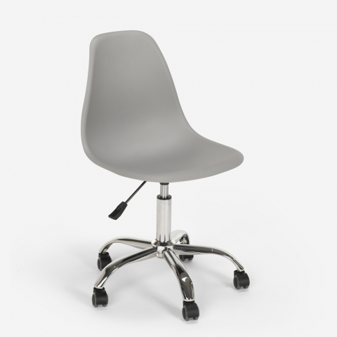 Office stool chair with swivel wheels modern design eiffel Wooden Roll Promotion