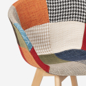 Nordic design patchwork chair wood and fabric kitchen bar restaurant Pigeon 