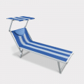 Santorini Stripes Professional Aluminium Beach Sunbed Promotion