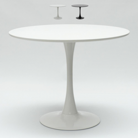 black and white round Tulipan table for bar and living room 80cm Tulipan Promotion