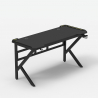 Sportbot LED 160 Ergonomic LED Gaming Desk 160x60cm Carbon Fiber with Headphone and Beverage Holder Measures